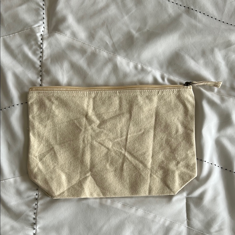 Cream Canvas Pouch - Picture 2 of 3